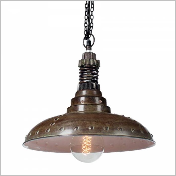 industrialna lampa wisząca do kuchni kolor brown 1xE27 Factoria 1 Loftlight