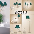 Eko-Light Milagro Victoria złote lampy z zielonymi abażurami