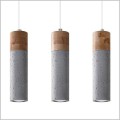 lampa wisząca połączenie naturalnego drewna i betonu Sollux 0967 Zane-3