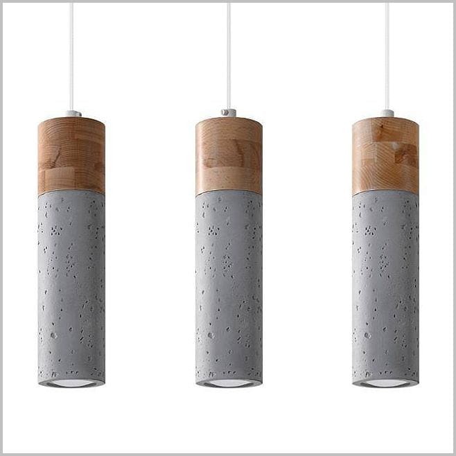 lampa wisząca połączenie naturalnego drewna i betonu Sollux 0967 Zane-3