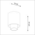 Sollux Nesi 0982 downlight natynkowy fi 10cm