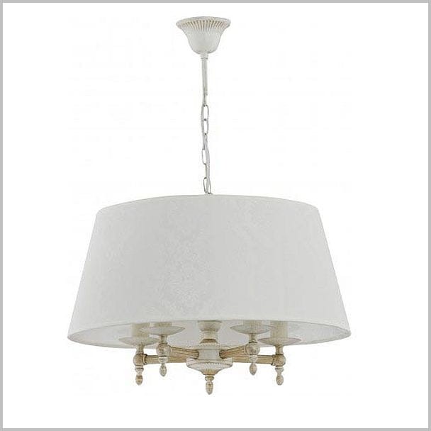 biało złoty żyrandol w stylu shabby chic Alfa Roksana White 18536