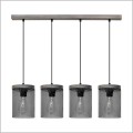 lampa wisząca Monsun szkło i sosna bejcowana szara Britop  161859457