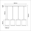 lampa wisząca 4xE27 Britop Monsun