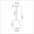 Britop lampa wisząca Tarro szklany klosz średnica 17 cm