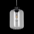 lampa wisząca z kloszem z dymionego szarego szkła Tarro 15890104 Britop