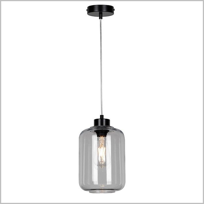 lampa wisząca szklany klosz czarna podsufitka Britop Tarro 15890104