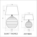 4concepts lampy stołowe z abażurami Saint Tropez  i Antibes