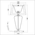 Verre lampa z abażurem 30 cm 1xE27 Maytoni Z005TL-01BS
