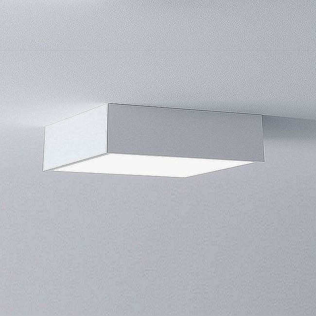 biały plafon metalowy kwadrat 50x50x10cm Cleoni Belona