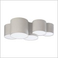 plafon sufitowy 5 lnianych abażurów TK Lighting Mona V natural 9593
