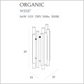 elegancki kinkiet LED 43cm Maxlight Organic Gold W0187