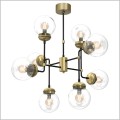 Hydro 1889 industrialna lampa czarno mosiężna Luminex
