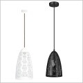 lampy wiszące z metalowym ażurowym kloszem Candellux Bene
