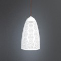 biała lampa z dziurkowanym kloszem Candellux Bene 31-70593