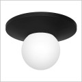 czarny talerz z białą kulą plafon Taller 3137 Black Luminex