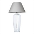 szklana lampa przezroczysta abażur szaro beżowy 4concepts Bilbao L019031203