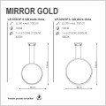 Light Prestige lampy LED Mirror Gold 60 i 90 cm