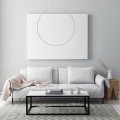 złote koło lampa LED do salonu Light Prestige Mirror Gold LP-999/1P