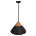 czarna metalowa lampa wisząca w stylu japandi Single Luminex 449
