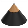 czarny stożek minimalistyczna lampa do kuchni Luminex Single 449