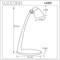 lampa stojąca LED do domowego biura Ludo 18660/05/02 Lucide
