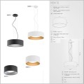 Argon lampy wiszące i sufitowe z kloszem z matowego szkła Mohito