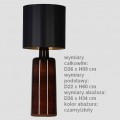 lampa Madera Chocolate abażur walec czarno złoty 4concepts L252314382