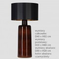 lampa Madera Chocolate abażur duży walec czarno złoty 4concepts 252314431