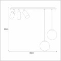 pięciopłomienna lampa wisząca Kaja Albio K-4138 szerokość 68cm