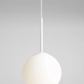 biała lampa wisząca szklana kula 20 cm Bosso Mini 20 White 1087XS Aldex