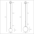 Aldex Bosso Mini białe szklane klosze 14 cm i 20 cm