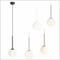 lampy wiszące  ze szklanym kloszem kulką Bosso Mini 14 Aldex