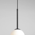 czarna nowoczesna lampa wisząca z białym kloszem Aldex Bosso-Mini 14 Black 1087XXS1
