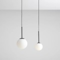 białe kule lampy wiszące do jadalni Bosso Mini Black Aldex