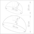 plafony Sfera 35 i 50 cm wymiary