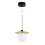 Trevi złota lampa wisząca mały klosz kulka 10 cm Argon