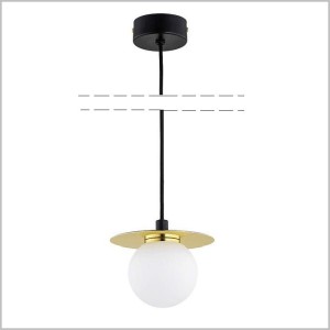 Trevi złota lampa wisząca mały klosz kulka 10 cm Argon