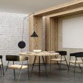 czarna lampa nad stół do sypialni Emibig Abramo 1 Black 160/1