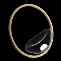 designerska lampa wisząca LED do sypialni Maytoni Lunare MOD327PL-L5BS3K