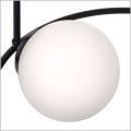 lampa wisząca białe klosze czarny stelaż Kaja Parva K-5104