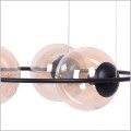lampa Kaja Venta K-5124 trzy klosze szkło bursztynowe miodowe