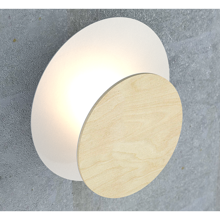 kinkiet podświetlany dwa koła Emibig Circle 1A White 970/1
