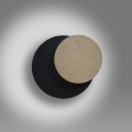 kinkiet podświetlany dwa koła Emibig Circle 1A Black 970/2