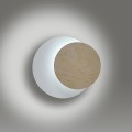 kinkiet biały metal i jasne drewno Circle 1A White Emibig 970/1