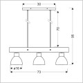 Candellux lampa wisząca 73 cm 3xE27 Vario 33-73471