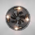 wentylator pokojowy z lampą RL TRONDHEIM Black R61095032