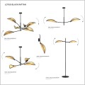 Emibig Lotus Black/Rattan lampy