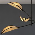 przepuszczające światło klosze z rattanu Lotus 6 Black/Rattan Emibig 1108-6