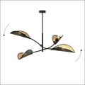 Lotus 4 Black/Gold lampa wisząca z nastawnymi kloszami Emibig 1158-4